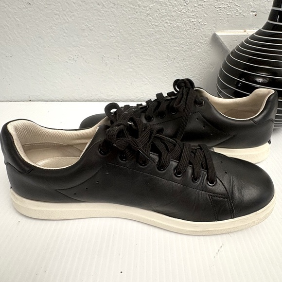 Tory Burch Howell Court Women Black Leather Lace Up Sneakers Shoes Size 10 - Picture 4 of 12